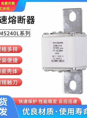 RSM5240L系列充电桩熔断器DC1000V200A-新能源电动汽车直流熔断器
