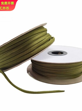 工厂直销：军绿色锦纶套管  黑色防火阻燃编织护线套  锦纶丝套管