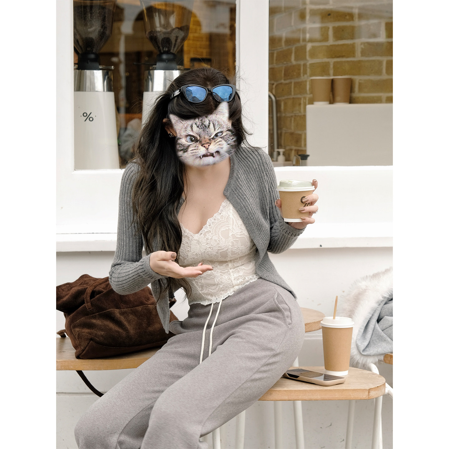 ROUNIAN 柔粘 秋冬新款2025白色吊带背心女打底衫内搭上衣可外穿