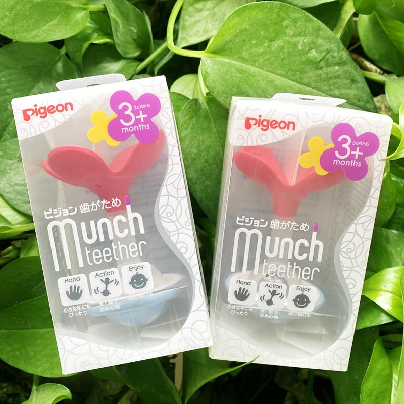 日本贝亲宝宝花朵牙胶磨牙棒婴幼儿童口腔固齿器摇铃咬咬胶3个月+