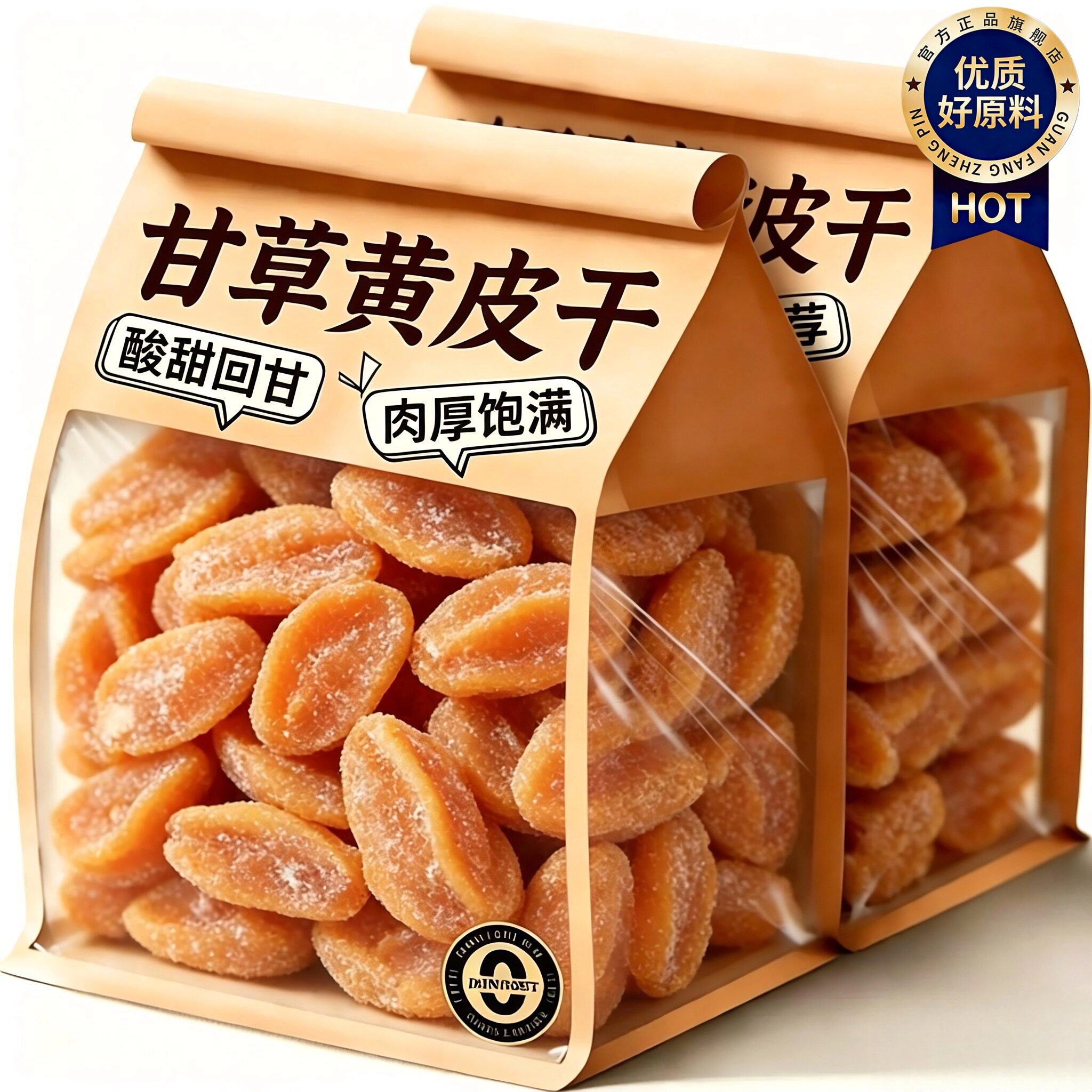 【央妈推荐】黄皮干官方旗舰店无添加正宗原味竹盐黄皮干果脯y