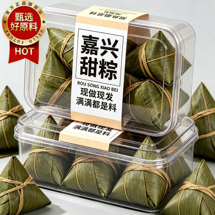 【央妈推荐】嘉兴红枣蜜枣粽子甜粽糯米粽官方旗舰店端午节蜜粽y