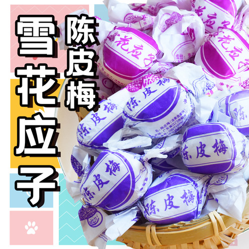 广东新会特产陈皮梅雪花李子加应子蜜饯果脯8090后怀旧零食