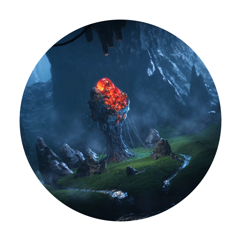 Maya/3dMax教程奇幻CG场景洞穴虫巢静帧sp材质灯光教学视频课程