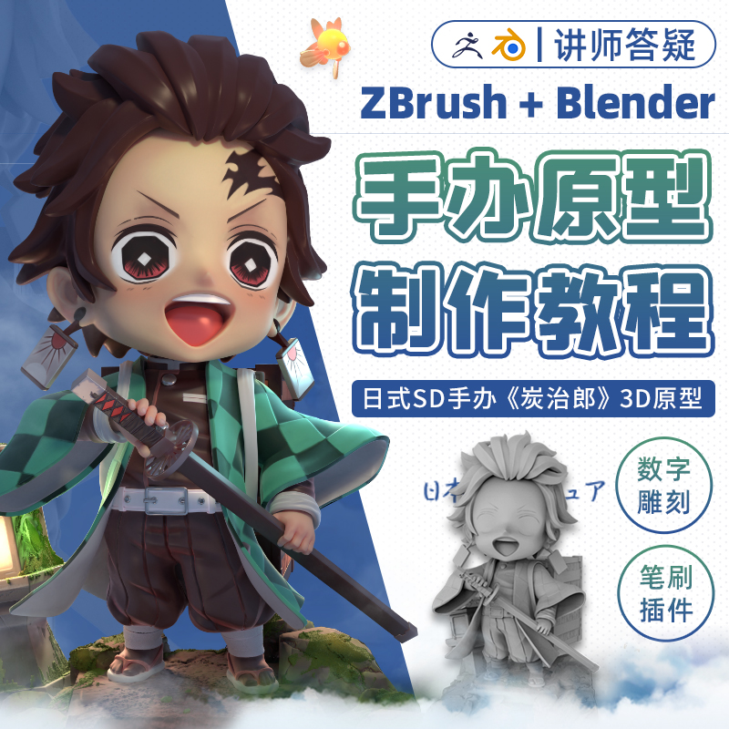 新手推荐-详解日系SD手办3D原型雕刻制作