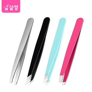 眉夹D1pq301 易上手镊子修眉毛眉形工具拔胡子工具不锈钢眉钳勾嘴