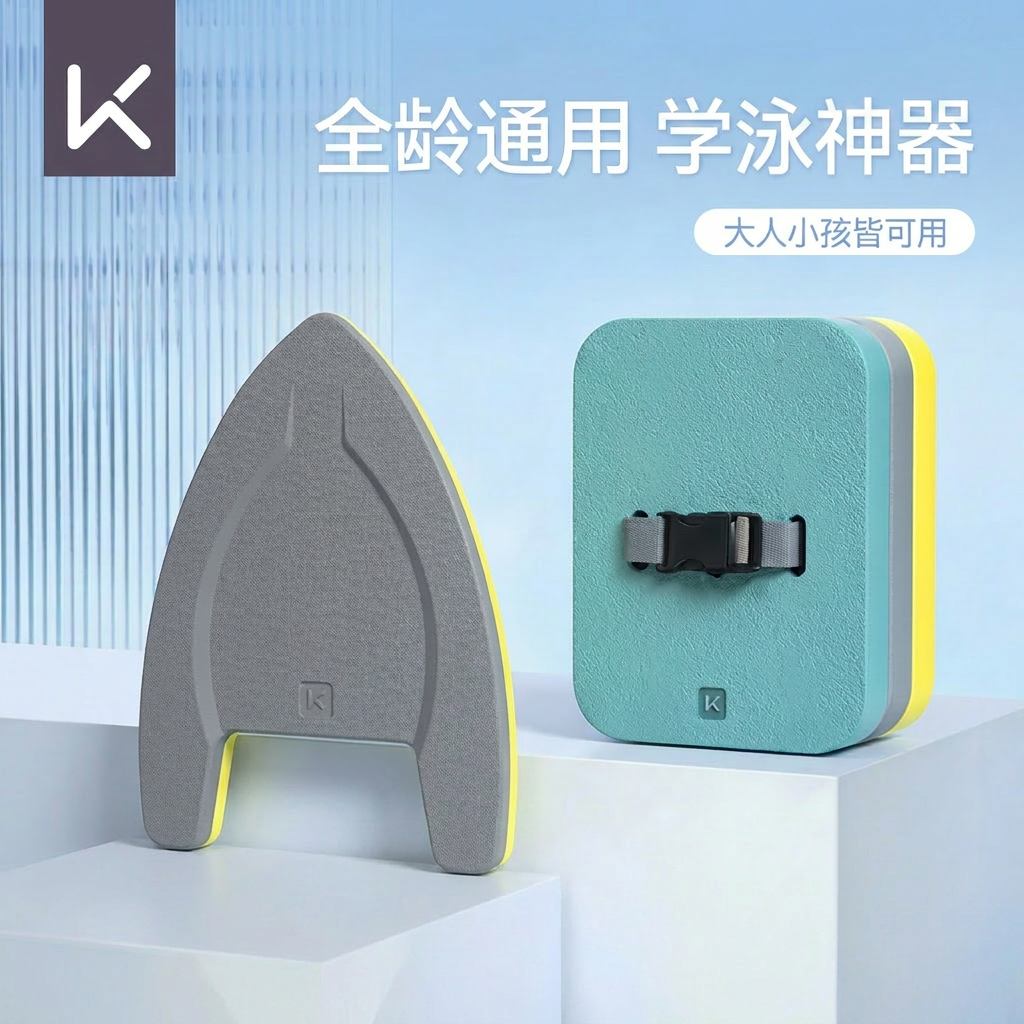 keep浮板游泳专用成人儿童漂浮神器浮力背漂初学者学游泳辅助工具