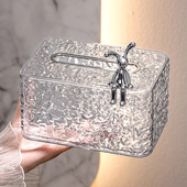 冰川纹纸巾盒客厅高档轻奢家用创意抽纸盒茶几收纳盒餐巾纸抽盒子