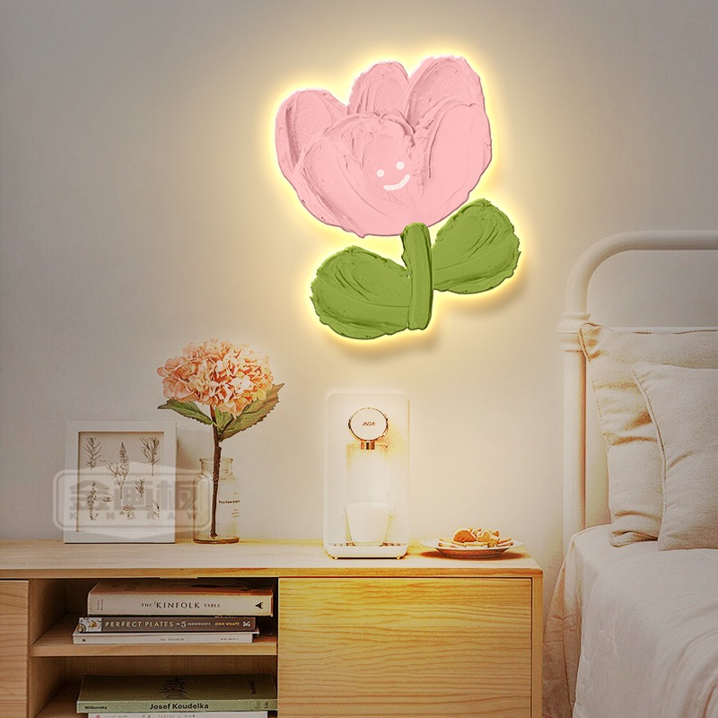 金画板LED灯画植物花卉