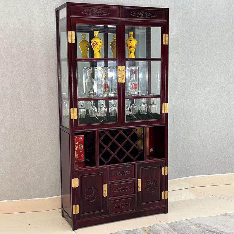 酒柜靠墙酸枝木客厅酒柜东阳红木家俱整装餐柜高端酒水展示柜