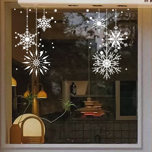 圣诞节橱窗雪花2024新款