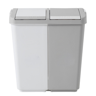 美丽雅按键式组合分类垃圾桶 20L垃圾桶纯色家用厨房垃圾分类