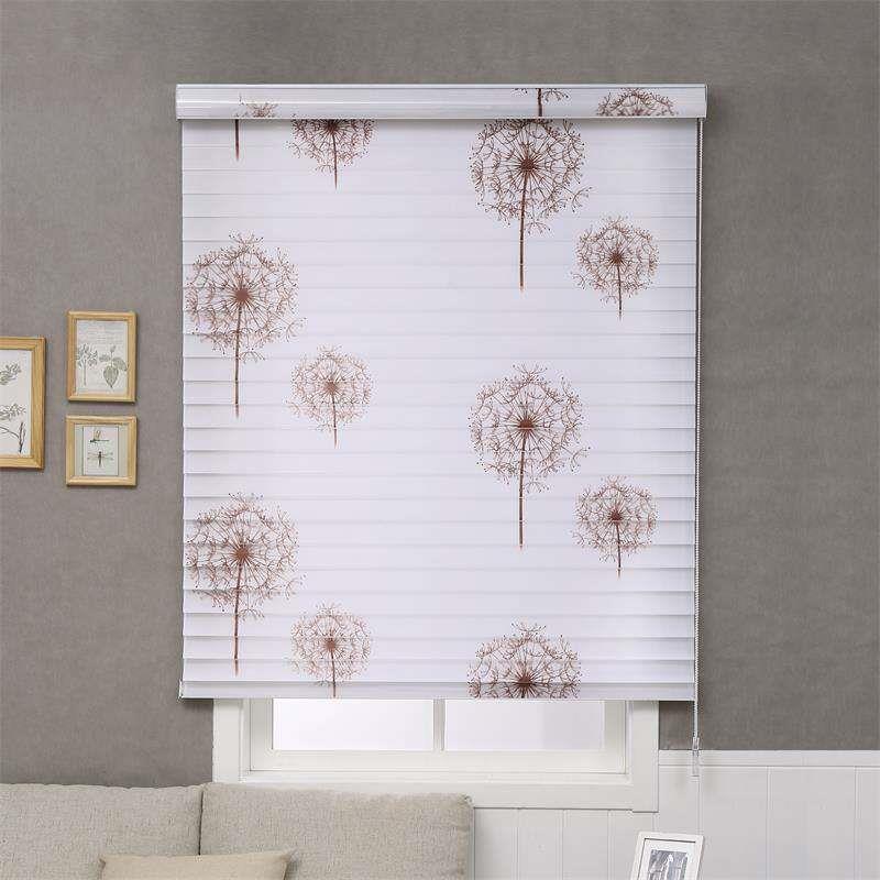 免打孔升降卷帘全遮光百叶窗帘定制柔纱帘办公室客厅浴室成品防水