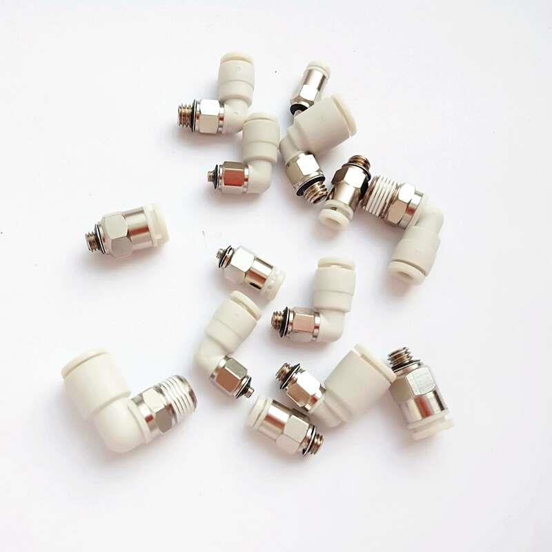 SMC型迷你接头 直通外螺纹气动快插弯头PC/PL06/04-M3/M5/M6/01S