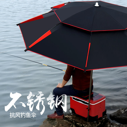 天豪不锈钢钓鱼伞户外专用大钓伞防雨防晒防紫外线垂钓遮阳雨伞