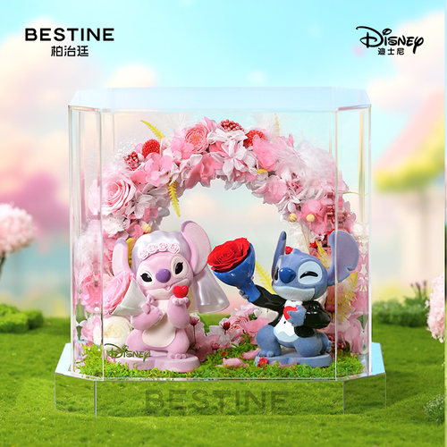 迪士尼史迪奇安琪永生花花园系列