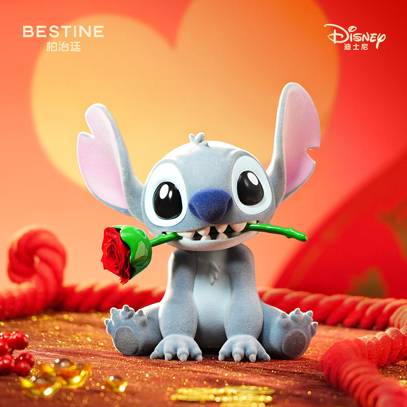 【惊喜盒】柏治廷迪士尼史迪仔永生花礼盒摆件史迪奇花束生日礼物