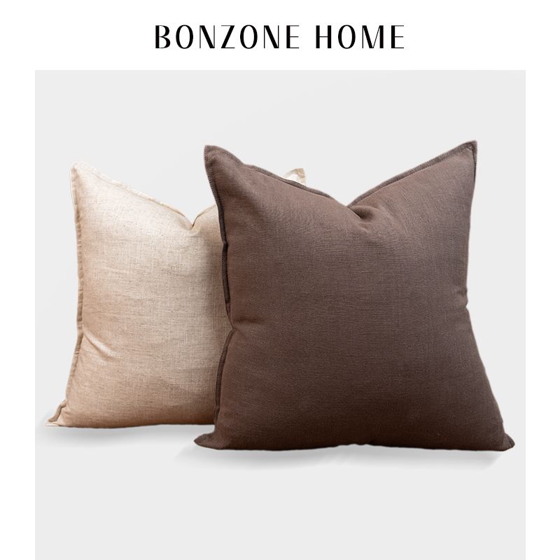 亚麻抱枕客厅f沙发靠垫套日式纯色棉麻靠枕床头飘窗装饰简约靠背