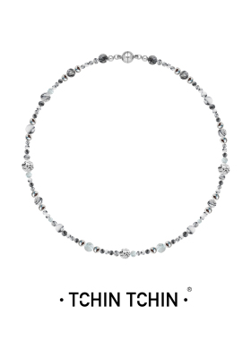 TCHINTCHIN天然水晶黑发晶项链