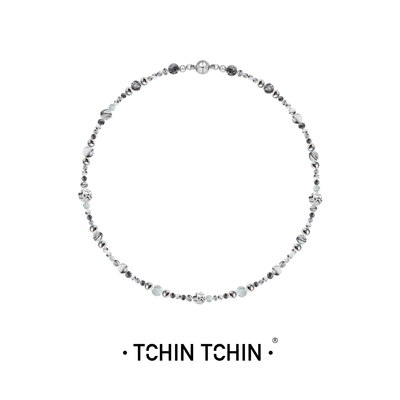 TCHINTCHIN天然水晶黑发晶项链