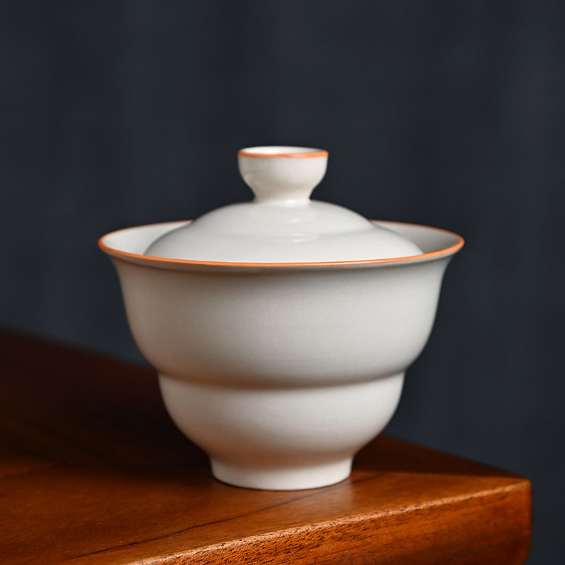 草木灰葫芦盖碗简约素雅防烫泡茶器功夫茶具陶瓷敬茶碗泡茶杯带盖,餐饮具,盖碗,淘宝优惠券,粉丝福利购,淘宝优惠卷