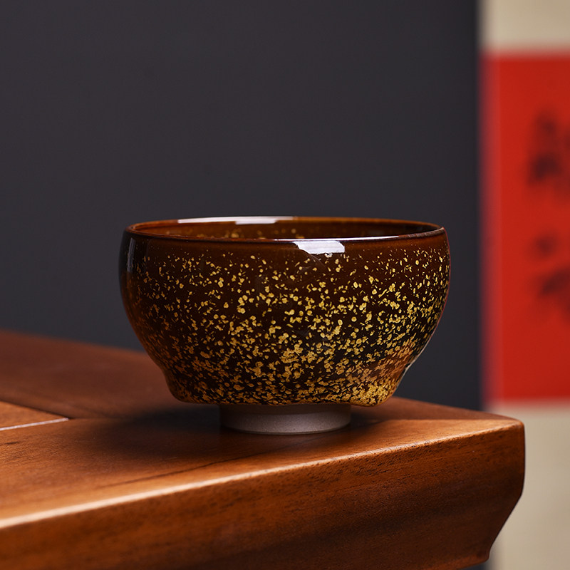 苏天培建盏黄金桂茶杯高端送礼茶具全手工主人杯天目窑变茶盏单杯