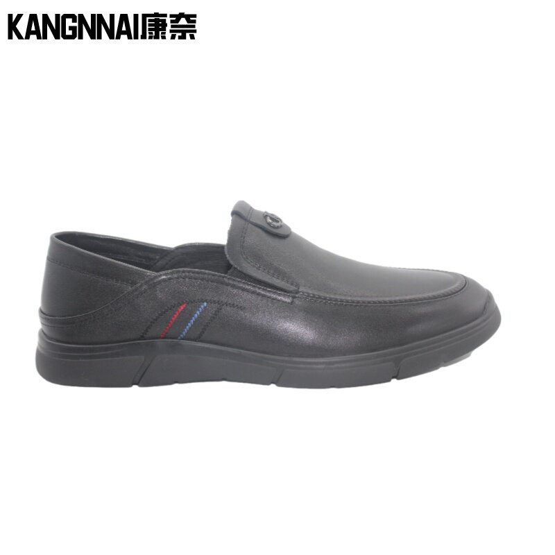 康奈男鞋专柜同款时尚商务休闲套脚真皮舒适平底办公鞋11233416