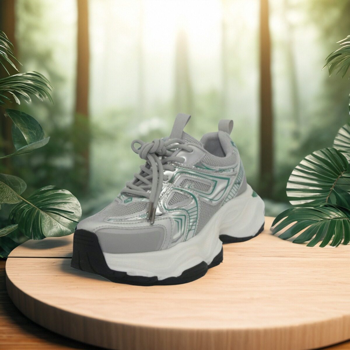 康奈女鞋春季新款拼色厚底增高休闲运动老爹鞋潮百搭1G242088