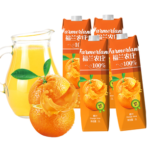 橙汁苹果汁葡萄汁纯果汁饮品饮料纯果蔬汁福兰农庄果汁装西梅汁