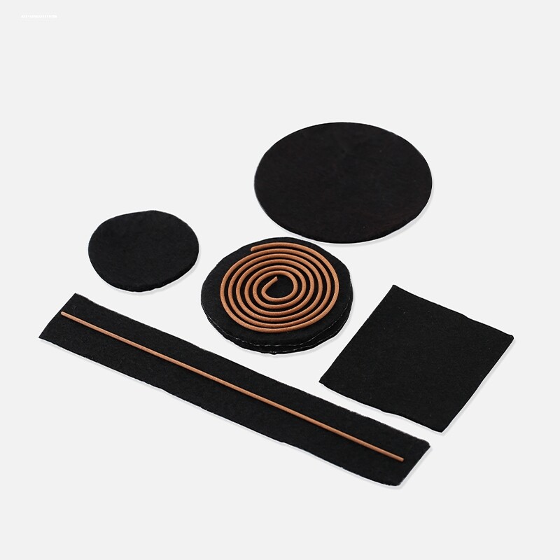 蚊香防火垫石棉垫香炉垫黑色铝箔沉檀香炉阻燃棉檀香隔热布耐高温