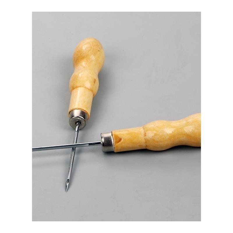 纳鞋底针上鞋缝包锥子不锈钢锥子尖钩针修鞋补鞋工具带孔直钩锥针