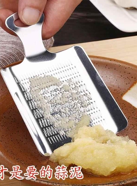 不锈钢磨蒜泥勺子姜蓉蒜蓉研磨器压汁磨姜器擦姜末辅食压蒜泥神器