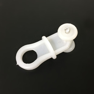 轮轨卡扣隐形顺滑材料滚轮钩子珠子滑轮门帘二轮四轮窗帘轨道 钩式