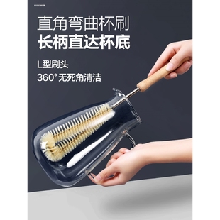 木柄杯刷家用清洁长柄刷子厨房水杯无死角清洗神器耐用洗瓶刷套装