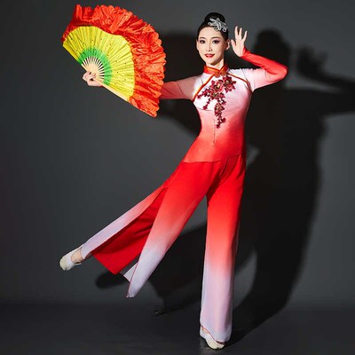 现货速发2025年新款民族九儿舞蹈服装剧目梅花赋演出服古典舞蹈红