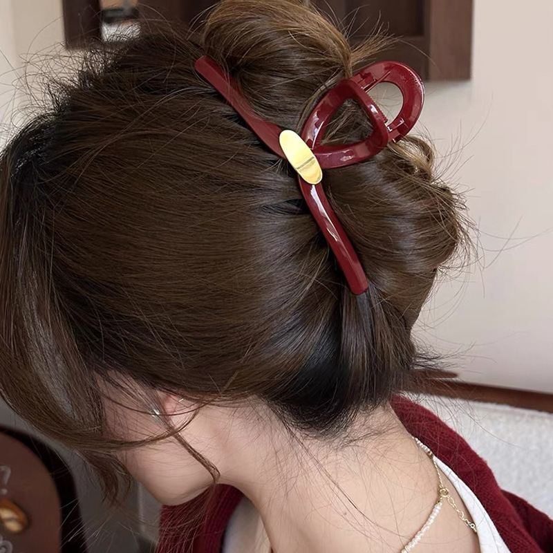 新款高级感秋冬发夹后脑勺