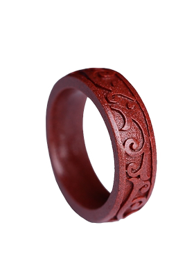 正品保真原矿朱砂龙凤呈祥戒指女款本命年指环男饰品高含量紫金砂