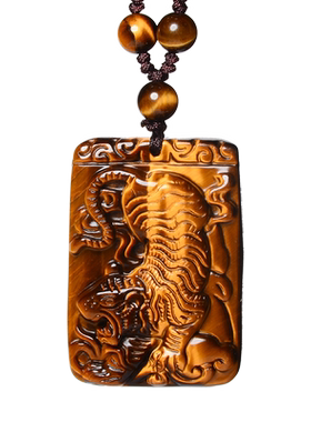 虎眼石生肖老虎吊坠男本命年