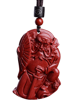 官方旗舰店正品原矿朱砂天师钟馗吊坠女项链男士挂件本命年护身符