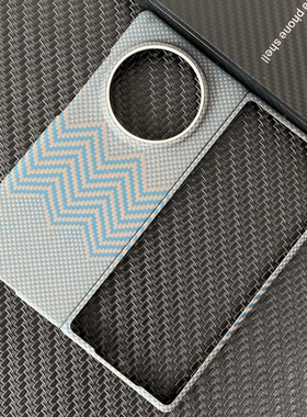 适用新款vivoxfold3pro凯夫拉手机壳磁吸防摔xfold3碳纤维保护套全包磨砂潮牌防摔防滑个性创意简约蓝色后壳