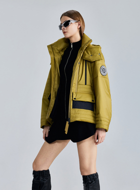 D.MARTINA QUEEN奥感N系列户外防风防泼水保暖抗寒短外套2025冬