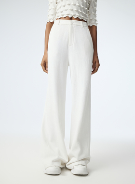 D.MARTINANQUEEN奥感N系列2025早秋高腰针织休闲裤女显瘦百搭长裤