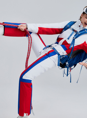 D.MARTINA QUEEN棱线破风系列石墨烯自发热加厚滑雪服套装女