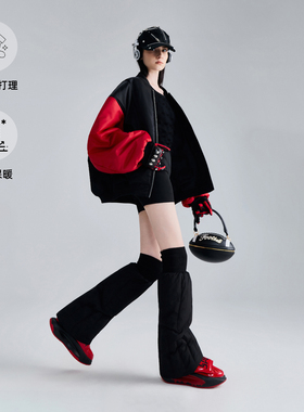 D.MARTINA QUEEN奥感N系列派克服情侣装冬新款抗皱防泼水短外套女