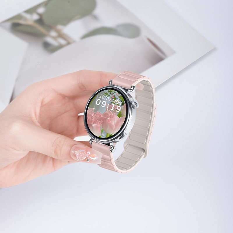 张婧仪同款适用华为gt5智能手表透气gt4硅胶watch4男女款新品表带watchbuds夏天运动4pro防水高级感新款柔软