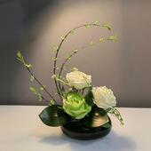 仿真花创意高雅玫瑰花艺摆件简约家居客厅电视柜茶几装 饰假花摆设