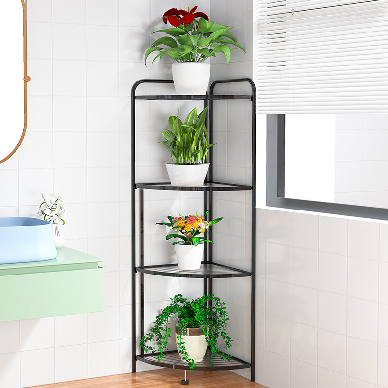 转角花架客厅墙角落地置物架卫生间厕所角落拐角架子浴室阳台层架