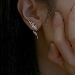 翅膀耳夹精致小巧无耳洞Knock knock:时尚感个性百搭好友礼物