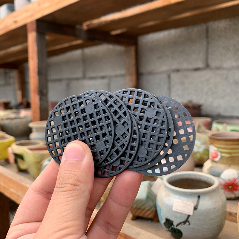 多肉盆底孔垫片防虫网透气透水植物塑料防漏土花盆绿植底部大网垫