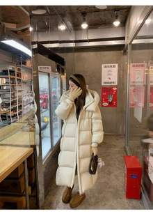 （档口直批）HH服装2025冬季新款羽绒服女中长款加厚保暖白鸭绒